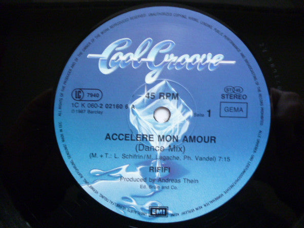 Rififi - Accelère Mon Amour (Vinyl, 12", 45 RPM, Maxi-Single) Very Good (VG) / Very Good Plus (VG+)