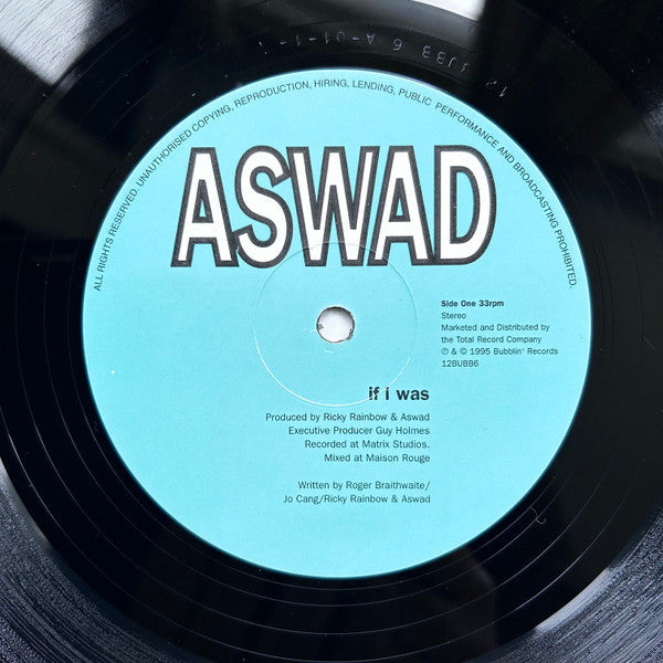 Aswad - If I Was (Vinyl, 12", 45 RPM, Single) Very Good Plus (VG+) / Very Good Plus (VG+)