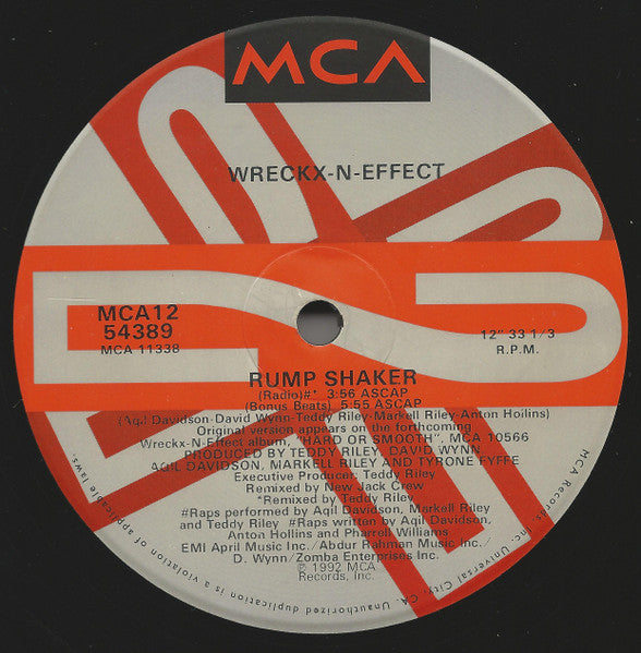 Wrecks-N-Effect - Rump Shaker (Vinyl, 12", 33 ⅓ RPM) Very Good (VG) / Very Good Plus (VG+)