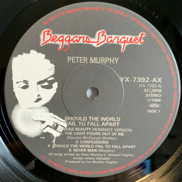 Peter Murphy - Should The World Fail To Fall Apart (Vinyl, LP, Album, Stereo) Very Good (VG) / Good Plus (G+)