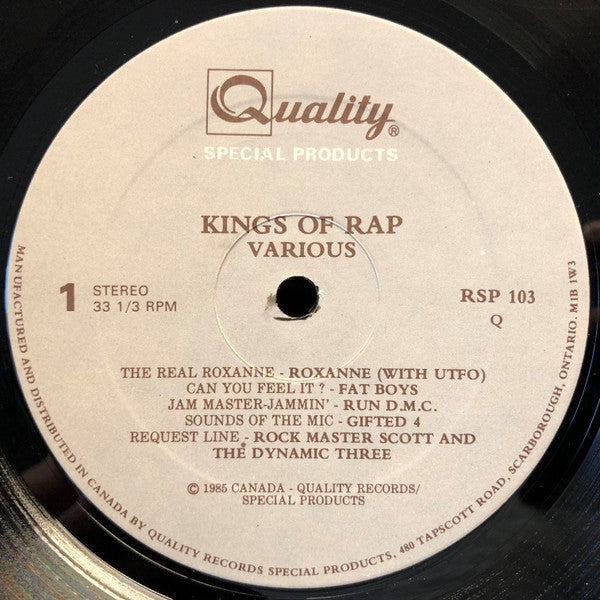 Various - Kings Of Rap (Vinyl, LP, Compilation) Very Good Plus (VG+) / Near Mint (NM or M-)
