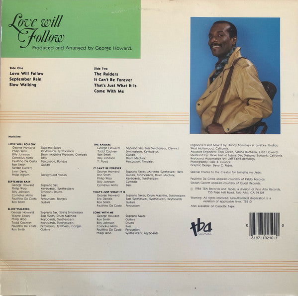 George Howard - Love Will Follow (Vinyl, LP, Album) Good Plus (G+) / Very Good (VG)