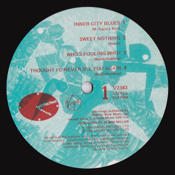 Working Week - Working Nights (Vinyl, Vinyl, LP, Album, 12", 45 RPM) Very Good Plus (VG+) / Very Good (VG)