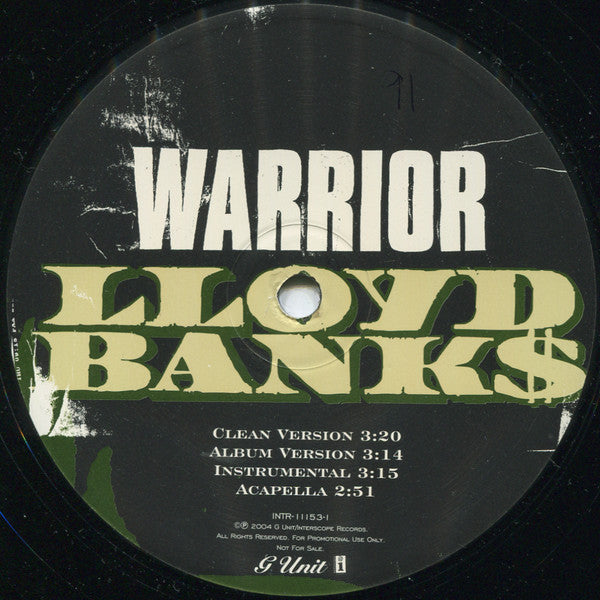 Lloyd Banks - On Fire / Warrior (Vinyl, 12", 33 ⅓ RPM, Promo) Very Good Plus (VG+) / Very Good Plus (VG+)