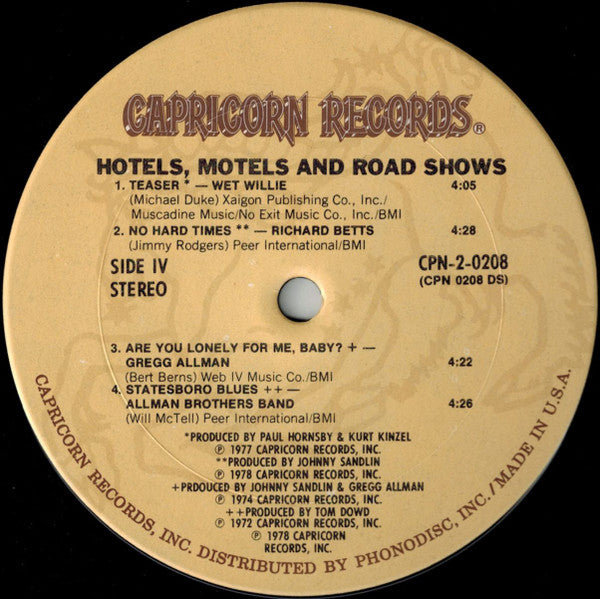 Various - Hotels, Motels And Road Shows (2xVinyl, LP, Compilation) Very Good Plus (VG+) / Good Plus (G+)