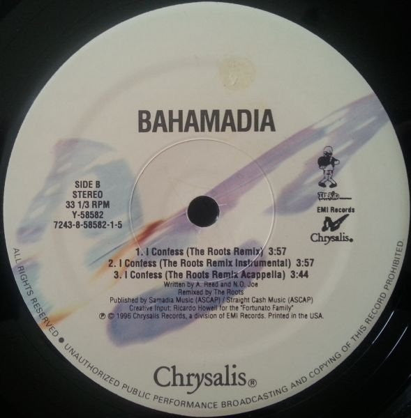 Bahamadia - I Confess (Remix) (Vinyl, 12") Very Good (VG) / Very Good (VG)