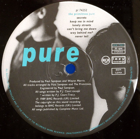 The Primitives - Pure (Vinyl, LP, Album) Very Good (VG) / Very Good Plus (VG+)