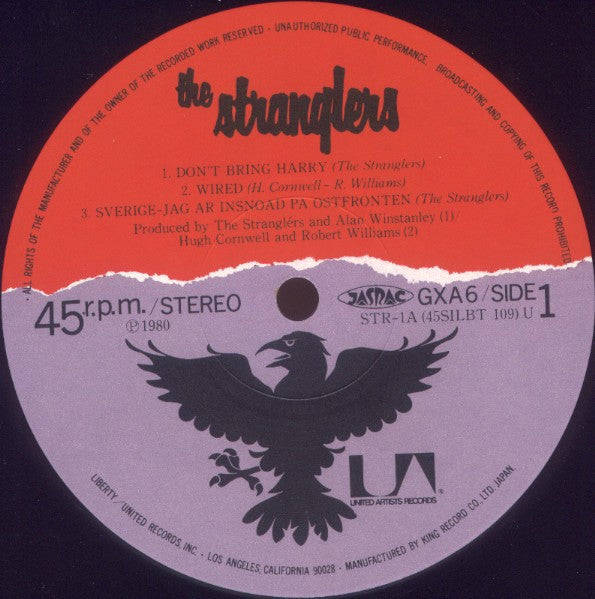 The Stranglers - Don't Bring Harry (Vinyl, 12", 45 RPM, Stereo) Very Good Plus (VG+) / Very Good Plus (VG+)