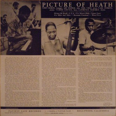 Chet Baker - Picture Of Heath (Vinyl, LP, Album, Reissue, Mono) Very Good Plus (VG+) / Very Good Plus (VG+)