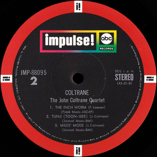 The John Coltrane Quartet - Coltrane (Vinyl, LP, Album, Reissue, Stereo) Very Good (VG) / Very Good (VG)