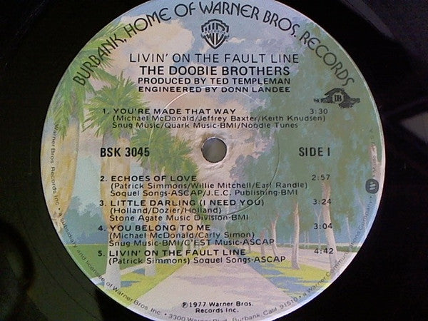 The Doobie Brothers - Livin' On The Fault Line (Vinyl, LP, Album) Very Good (VG) / Very Good (VG)