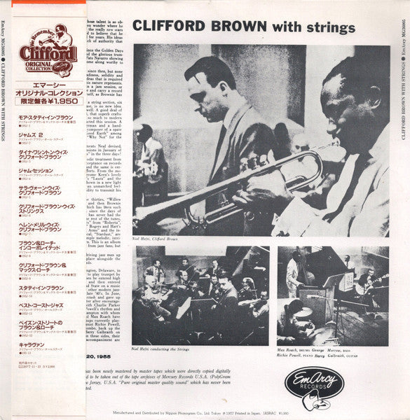 Clifford Brown - Clifford Brown With Strings (Vinyl, LP, Album, Rei...