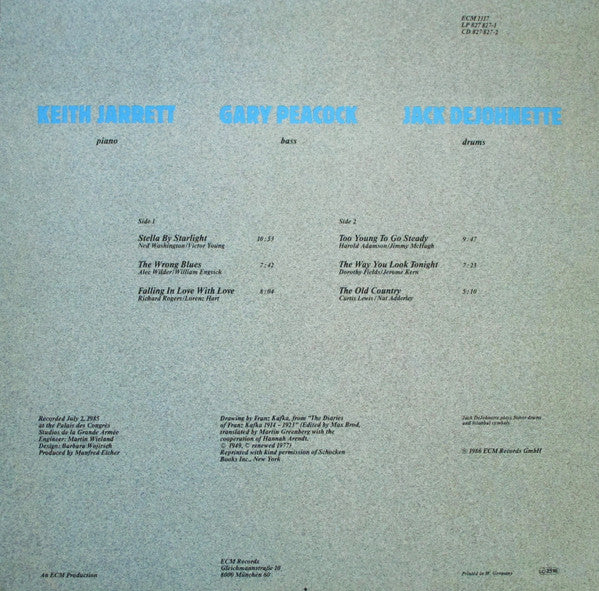 Keith Jarrett Trio - Standards Live (Vinyl, LP, Album, Stereo) Near Mint (NM or M-) / Very Good Plus (VG+)