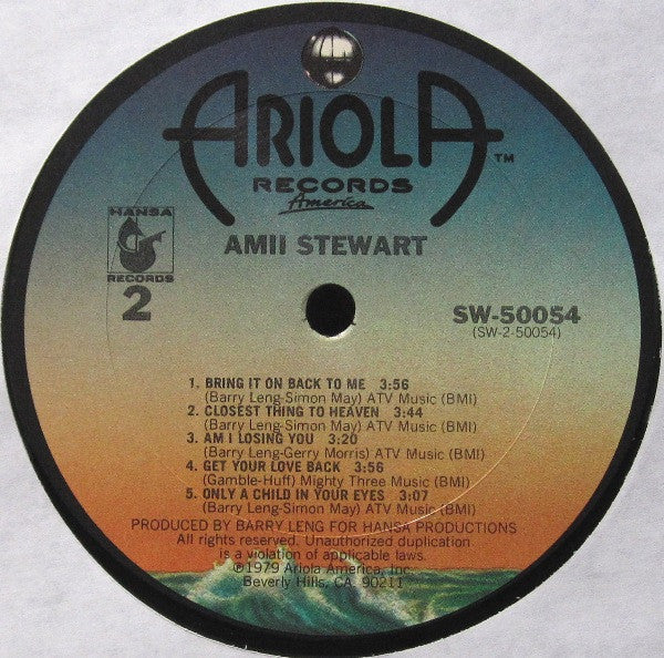 Amii Stewart - Knock On Wood (Vinyl, LP, Album, Stereo) Very Good (VG) / Good Plus (G+)
