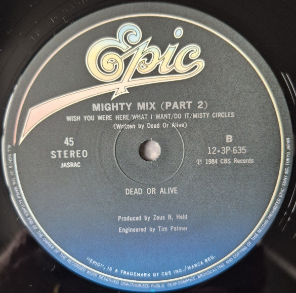 Dead Or Alive - You Spin Me Round (Like A Record) (Performance Mix) (Vinyl, 12", 45 RPM, Stereo) Very Good (VG) / Very Good Plus (VG+)