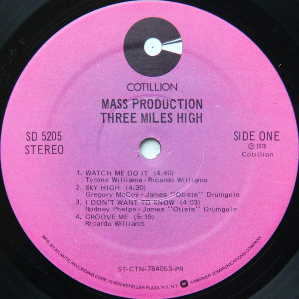 Mass Production - Three Miles High (Vinyl, LP, Album) Very Good (VG) / Very Good (VG)