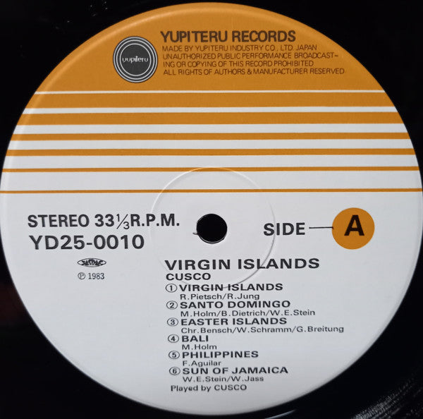 Cusco - Virgin Islands (Vinyl, LP, Album) Very Good Plus (VG+) / Very Good (VG)