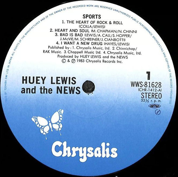 Huey Lewis & The News - Sports (Vinyl, LP, Album, Stereo)