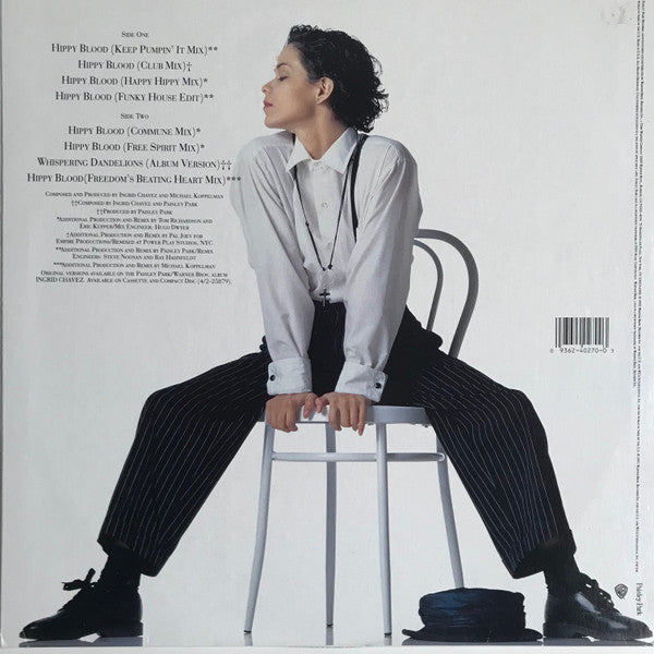 Ingrid Chavez - Hippy Blood (Vinyl, 12", 33 ⅓ RPM, Maxi-Single) Very Good (VG) / Good Plus (G+)