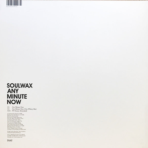 Soulwax - Any Minute Now (Vinyl, 12", 45 RPM, Single) Very Good (VG) / Very Good (VG)