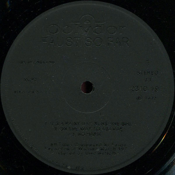 Faust - So Far (Vinyl, LP, Album) Near Mint (NM or M-) / Good Plus (G+)