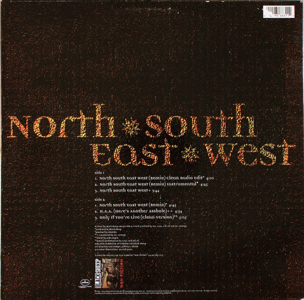 Black Sheep - North South East West (Vinyl, 12", 33 ⅓ RPM, Single) Good Plus (G+) / Very Good (VG)