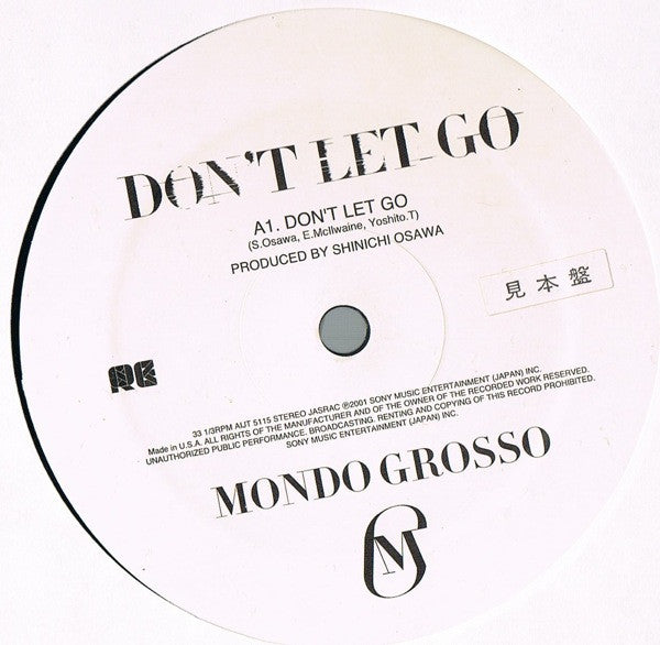 Mondo Grosso - Don't Let Go (Vinyl, 12") Very Good Plus (VG+) / Near Mint (NM or M-)