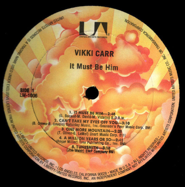 Vikki Carr - It Must Be Him (Vinyl, LP, Album, Reissue) Very Good Plus (VG+) / Very Good Plus (VG+)