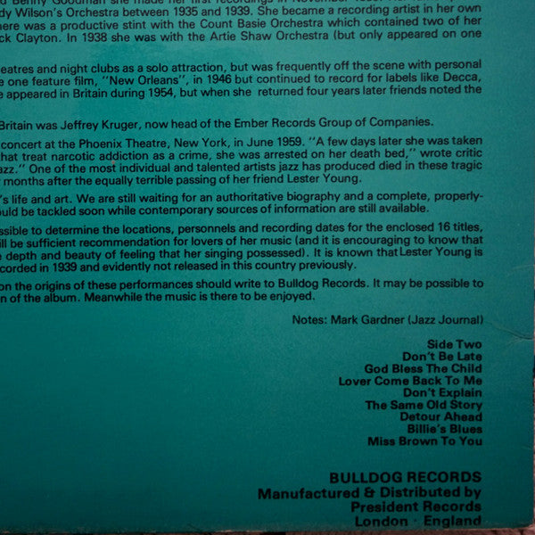 Billie Holiday - Billie's Blues (Vinyl, LP, Compilation) Very Good Plus (VG+) / Very Good Plus (VG+)
