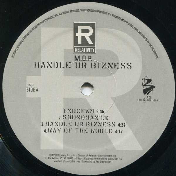 M.O.P. - Handle Ur Bizness (Vinyl, 12", 33 ⅓ RPM, EP) Very Good Plus (VG+) / Very Good Plus (VG+)
