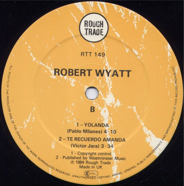 Robert Wyatt - Work In Progress (Vinyl, 12", 45 RPM, EP) Very Good (VG) / Very Good Plus (VG+)