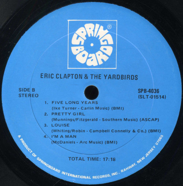 Eric Clapton - Eric Clapton And The Yardbirds (Vinyl, LP, Album, Reissue, Stereo) Good Plus (G+) / Very Good (VG)