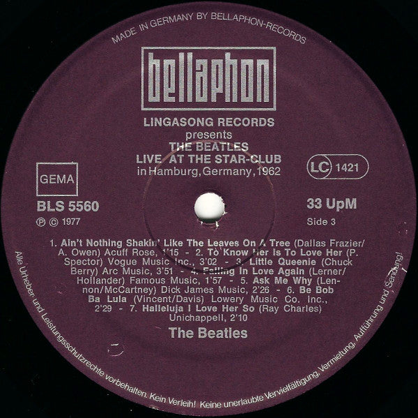 The Beatles - Live! At The Star-Club In Hamburg, Germany; 1962 (2xVinyl, LP, Album) Very Good Plus (VG+) / Very Good Plus (VG+)