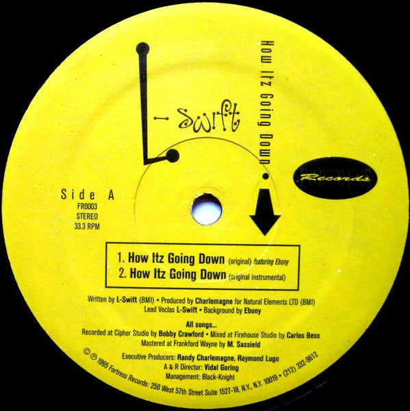 L Swift - How Itz Going Down (Vinyl, 12", 33 ⅓ RPM) Very Good Plus (VG+) / Generic