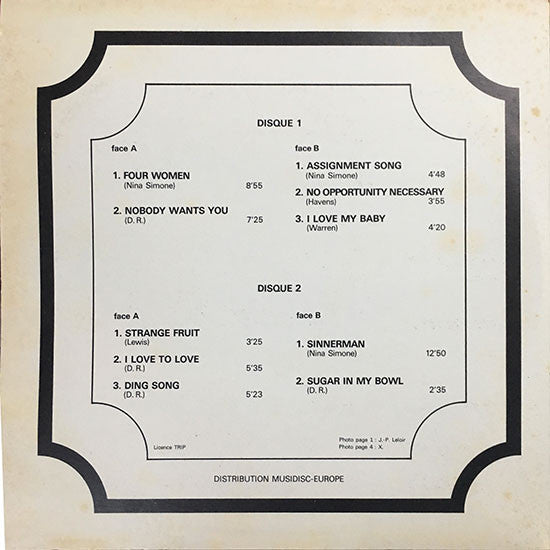 Nina Simone - A Portrait Of Nina (2xVinyl, LP, Compilation) Near Mint (NM or M-) / Very Good Plus (VG+)