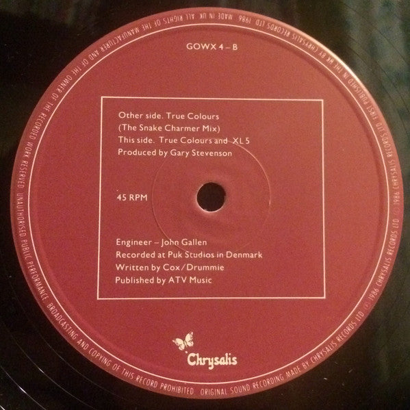 Go West - True Colours (The Snake Charmer Mix) (Vinyl, 12") Very Good (VG) / Very Good Plus (VG+)