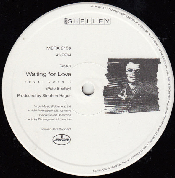 Pete Shelley - Waiting For Love (Vinyl, 12", 45 RPM) Very Good Plus (VG+) / Very Good Plus (VG+)