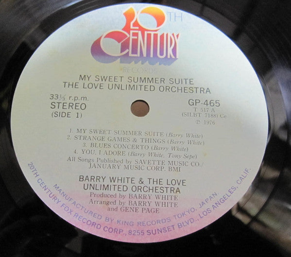 Love Unlimited Orchestra - My Sweet Summer Suite (Vinyl, LP, Album)