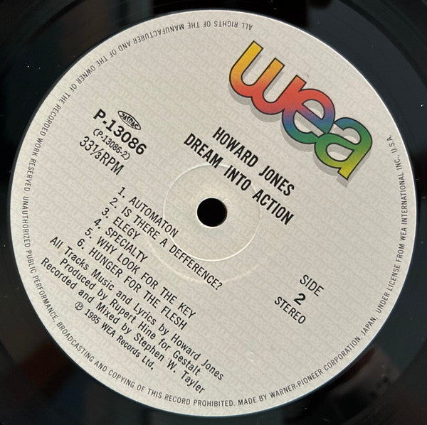 Howard Jones - Dream Into Action (Vinyl, LP, Album, Stereo)