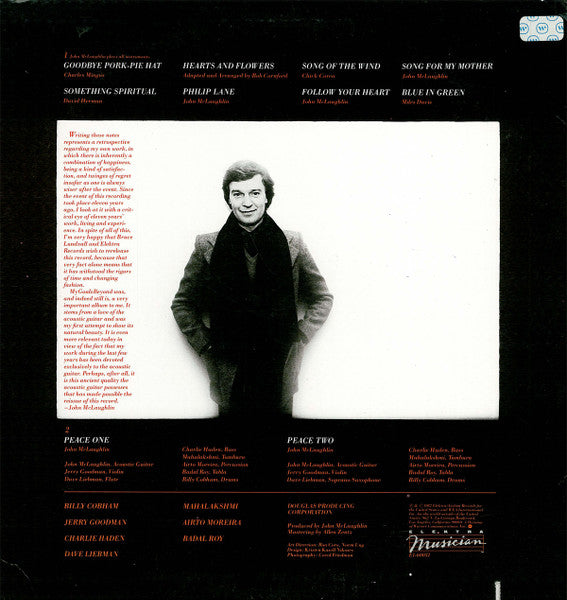 John McLaughlin - My Goals Beyond (Vinyl, LP, Album, Reissue) Very Good (VG) / Very Good (VG)