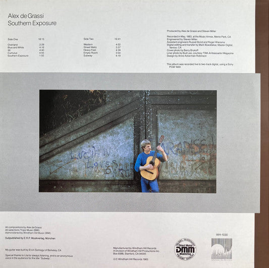 Alex De Grassi - Southern Exposure (Vinyl, LP, Album, Compilation, Stereo) Very Good Plus (VG+) / Very Good Plus (VG+)