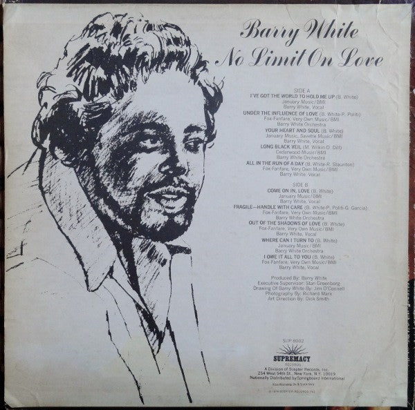 Barry White - No Limit On Love (Vinyl, LP, Album) Very Good Plus (VG+) / Good (G)