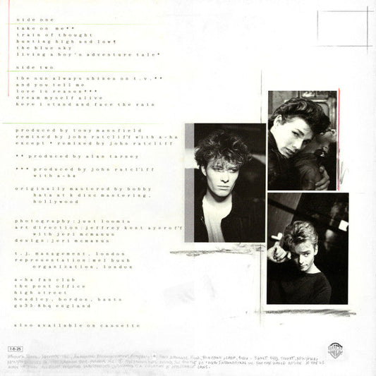 a-ha - Hunting High And Low = ハンティング・ハイ・アンド・ロウ (Vinyl, LP, Album, Stereo) Very Good Plus (VG+) / Very Good Plus (VG+)