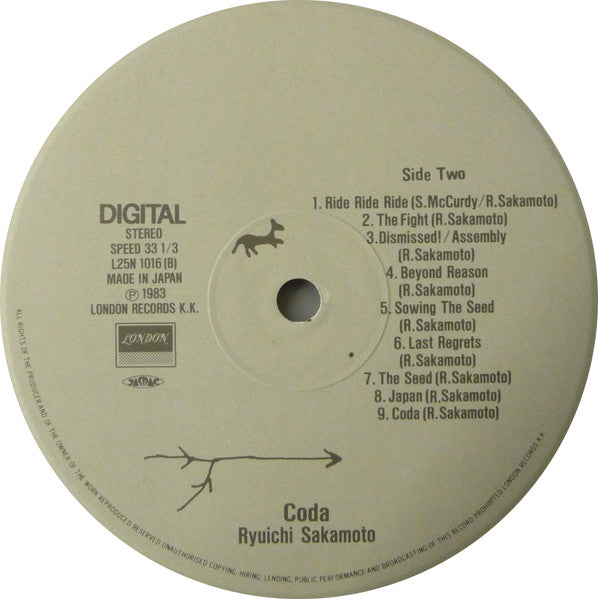 Ryuichi Sakamoto - Coda (Vinyl, LP, Album, Stereo)