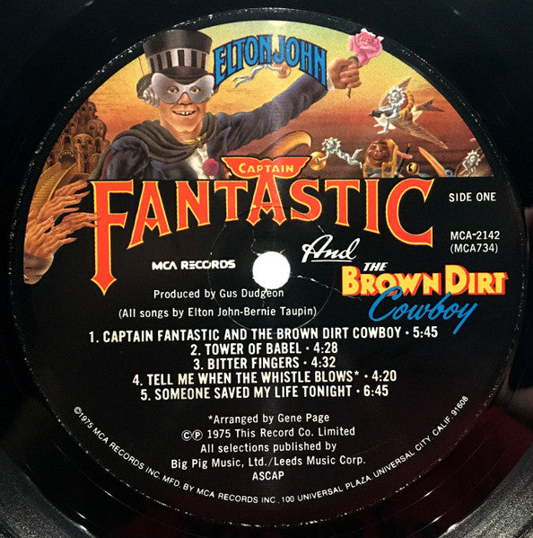 Elton John - Captain Fantastic And The Brown Dirt Cowboy (Vinyl, LP, Album, Stereo) Very Good (VG) / Good Plus (G+)