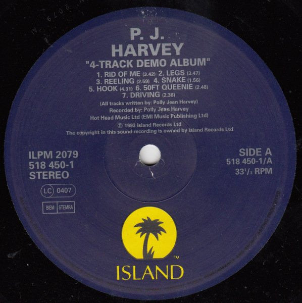PJ Harvey - 4-Track Demos (Vinyl, LP, Album) Very Good (VG) / Very Good Plus (VG+)