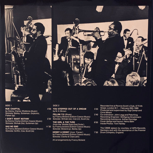 Clarke-Boland Big Band - Live At Ronnie's ; Album 2 ; Rue Chaptal (Vinyl, LP, Album, Stereo) Very Good Plus (VG+) / Good Plus (G+)