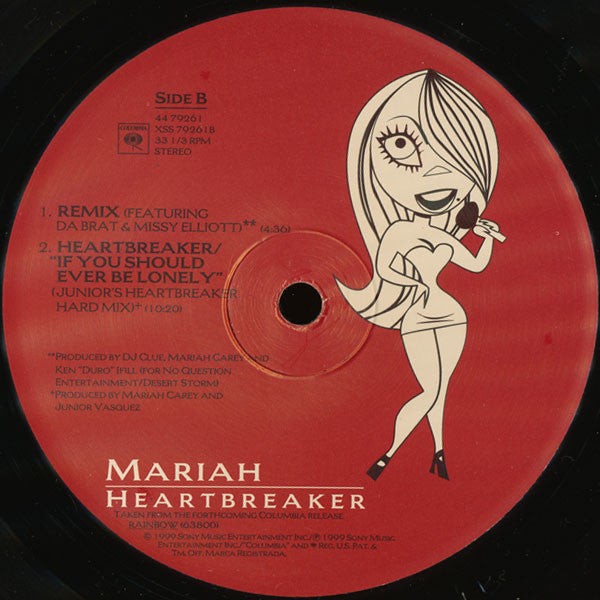 Mariah Carey - Heartbreaker (Vinyl, 12", 33 ⅓ RPM, Stereo) Good Plus (G+) / Good Plus (G+)