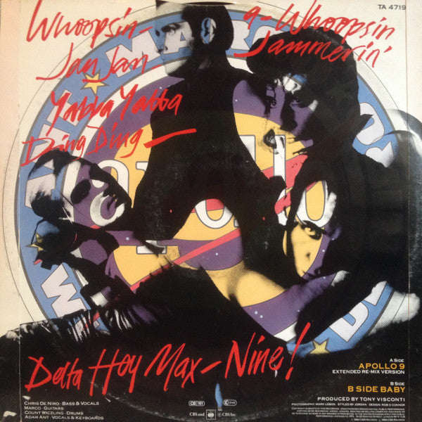 Adam Ant - Apollo 9 (Orbit Mix) (Vinyl, 12", 45 RPM, Single, Stereo) Very Good (VG) / Very Good (VG)
