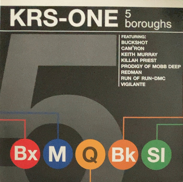 KRS-One - 5 Boroughs (Vinyl, 12", 33 ⅓ RPM, Single) Very Good (VG) / Very Good (VG)